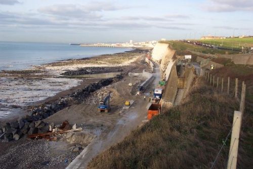 Image of coastal defence work on Brighton cliffs